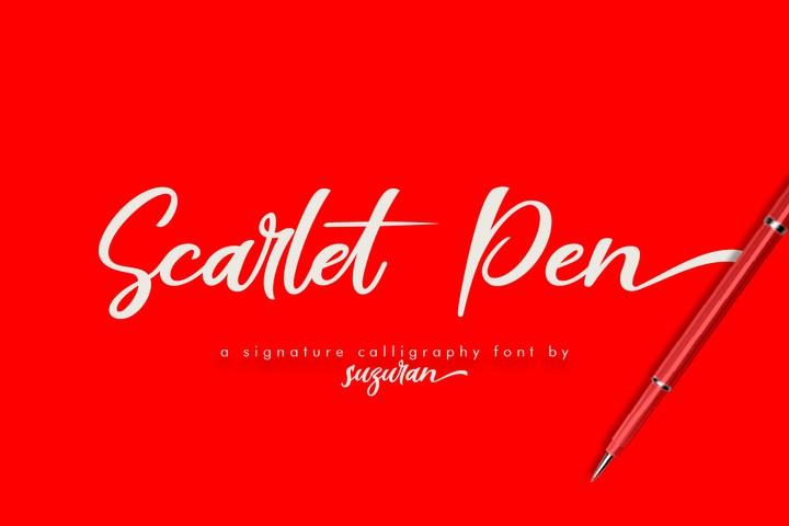Przykładowa czcionka Scarlet Pen #1